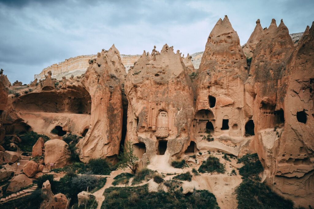 Stunning landscape of Cappadocia's unique rock formations, Turkey.